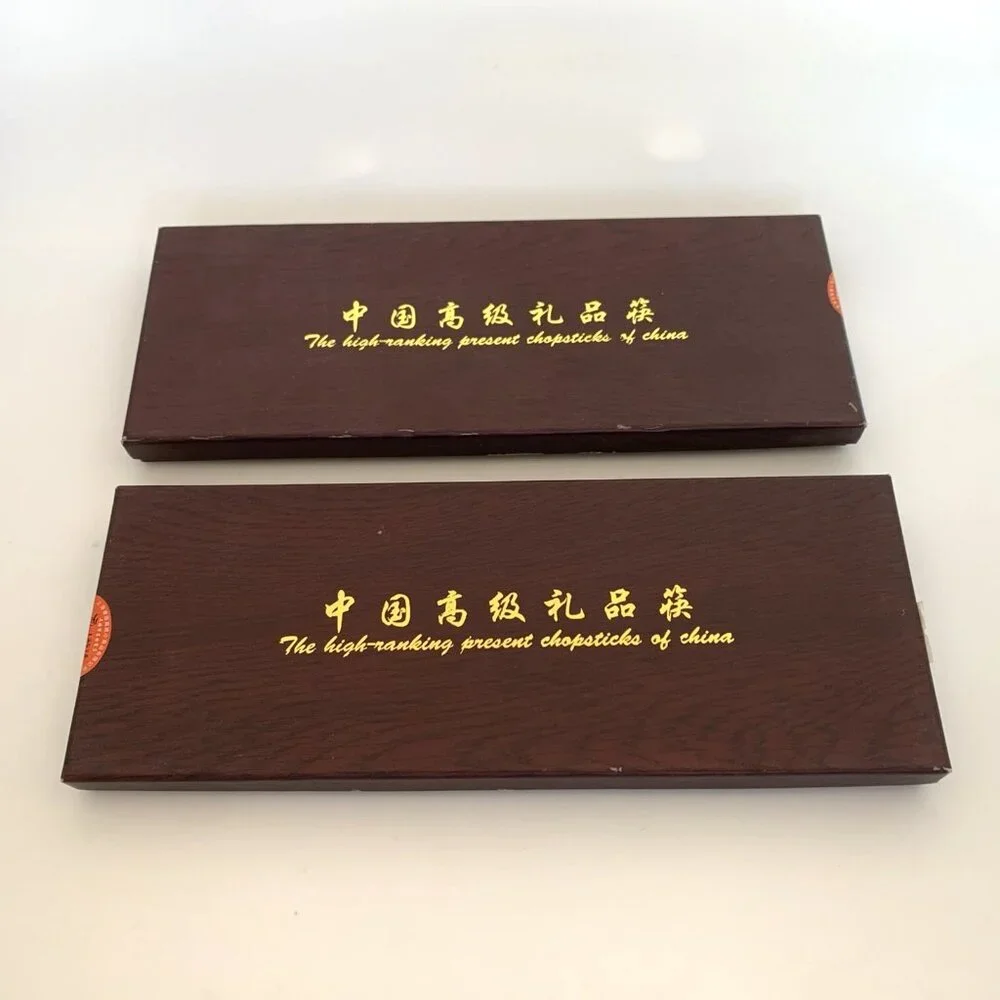 8 Pairs The High Ranking Present Chinese Chopsticks w/ 8 Duck Rests Gift Set New
